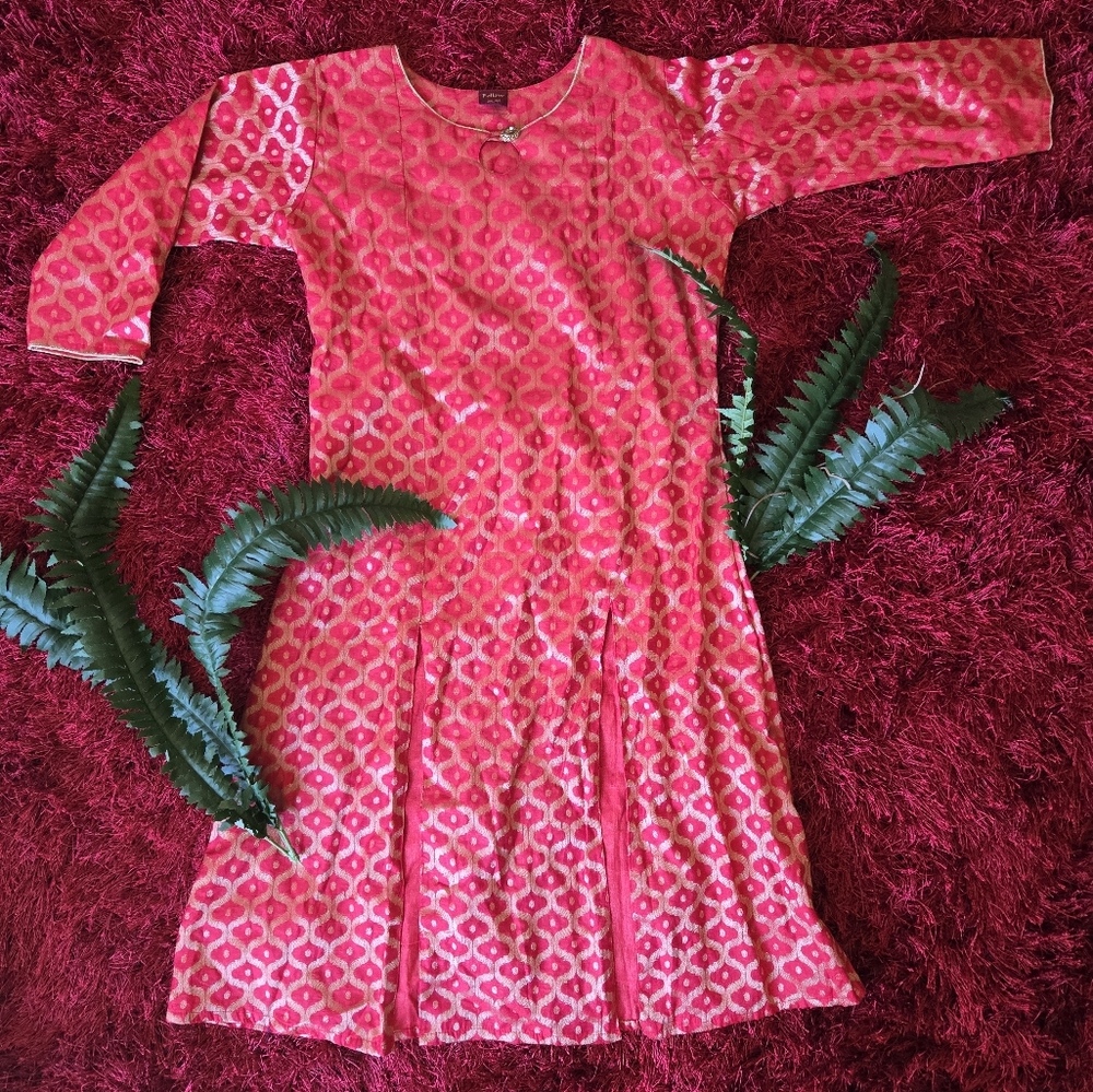 Vintage Red and Gold Kurta